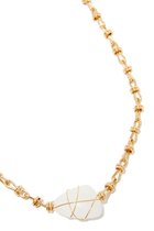 Amarre Long Necklace, Gold-Plated Metal & Crystal